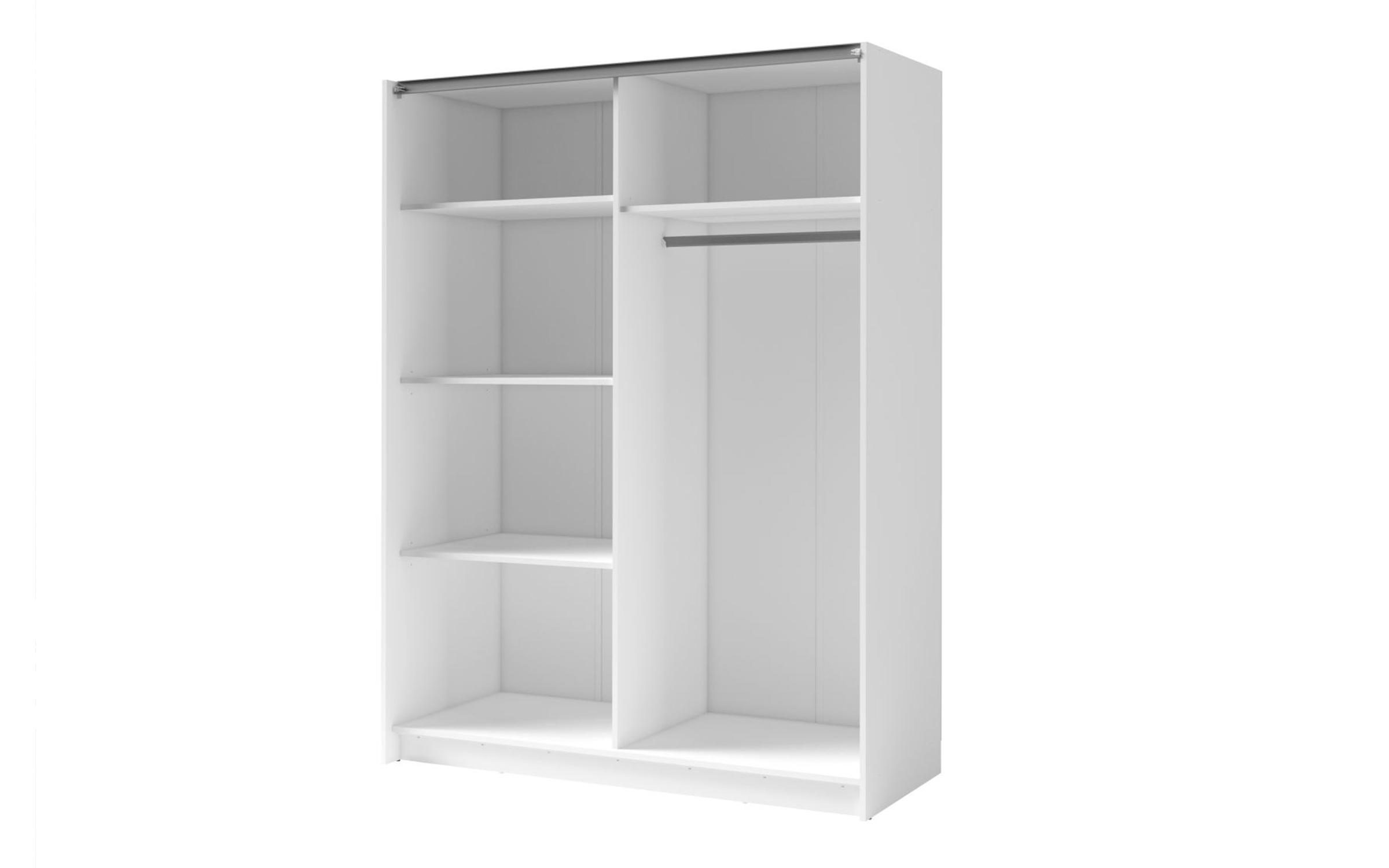 Wardrobe with sliding doors and mirror Ties 180 II, white  3